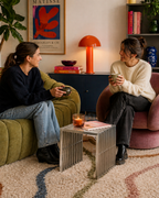 Table d'appoint basse en acier inoxydable — style nordique, salon et chambre