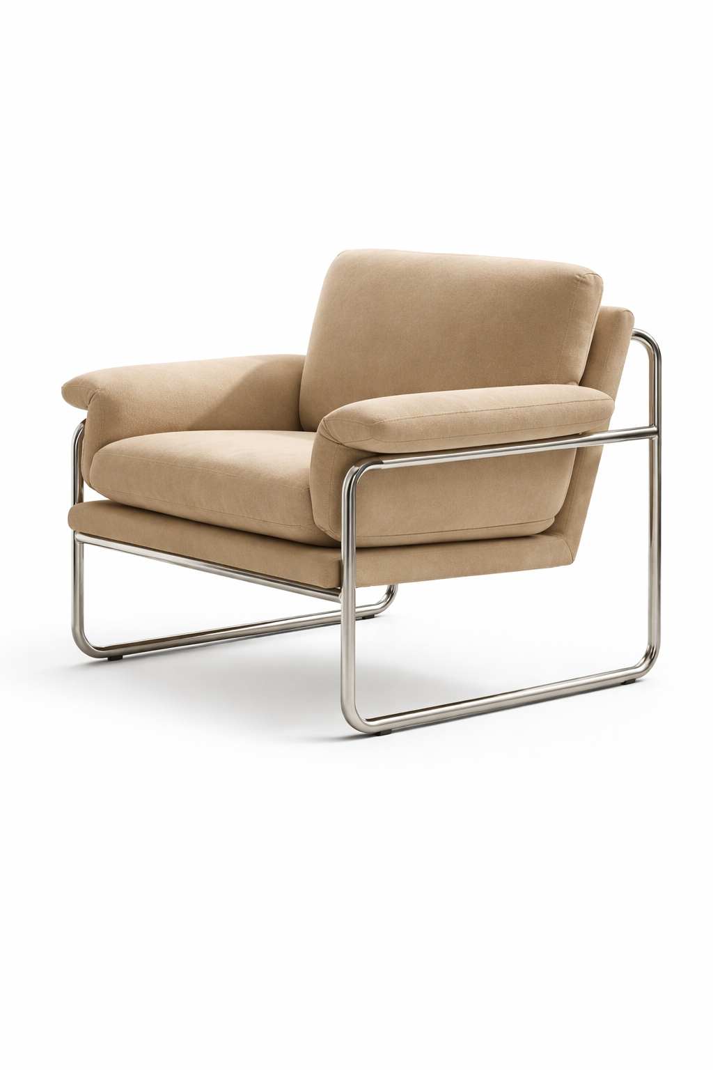 Chaise Lounge Design Bauhaus en Acier Inoxydable – Fauteuil Inclinable Vintage pour Salon, Balcon et Espace Détente