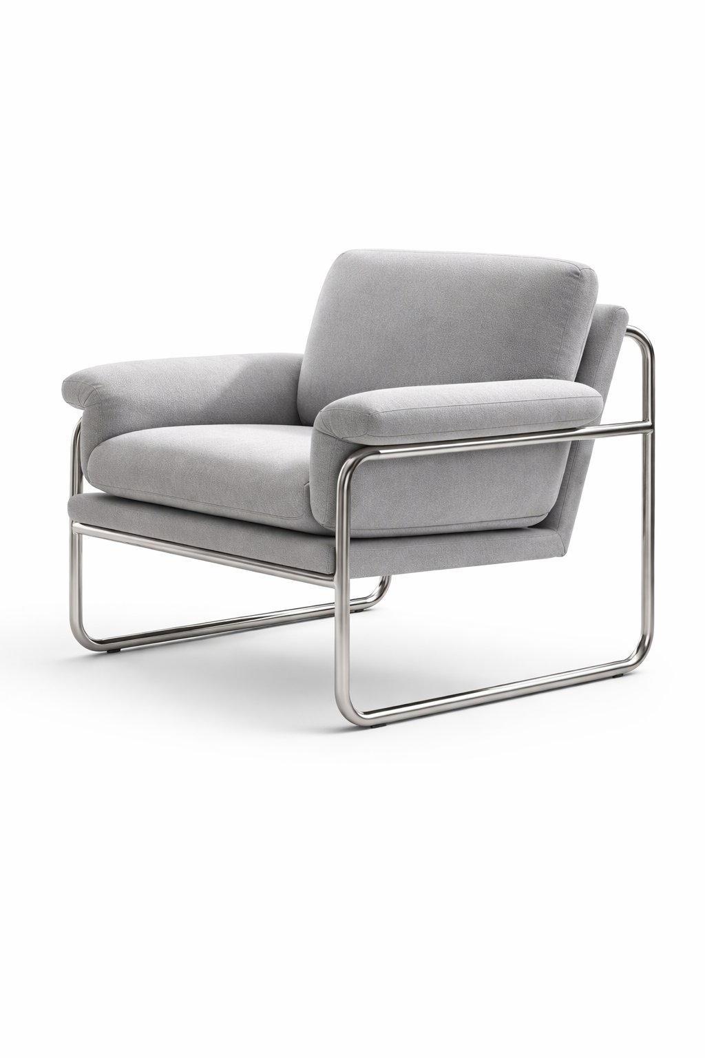 Chaise Lounge Design Bauhaus en Acier Inoxydable – Fauteuil Inclinable Vintage pour Salon, Balcon et Espace Détente