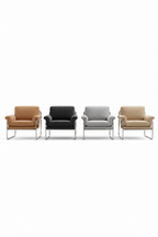Chaise Lounge Design Bauhaus en Acier Inoxydable – Fauteuil Inclinable Vintage pour Salon, Balcon et Espace Détente