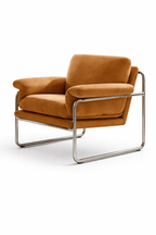 Chaise Lounge Design Bauhaus en Acier Inoxydable – Fauteuil Inclinable Vintage pour Salon, Balcon et Espace Détente