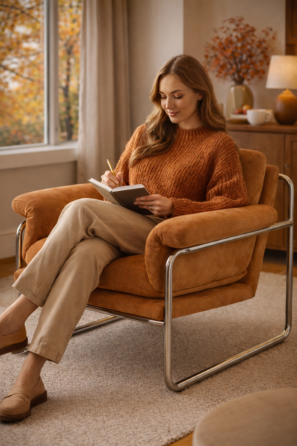 Chaise Lounge Design Bauhaus en Acier Inoxydable – Fauteuil Inclinable Vintage pour Salon, Balcon et Espace Détente