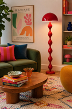Lampadaire LED nordique — lampe de chevet et salon, abat-jour champignon coloré
